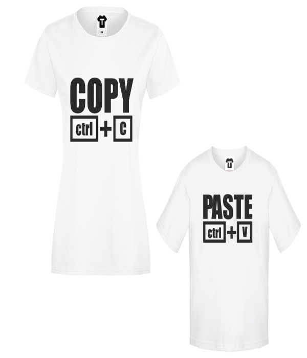 Set de tricouri - dama si copil Copy - Paste