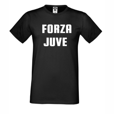 Tricou de barbat din bumbac organic negru Forza Juve Tricou de barbat din bumbac organic negru Forza Juve