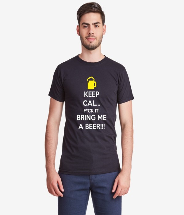 Tricou de barbat Keep Calm and bring me a Beer negru