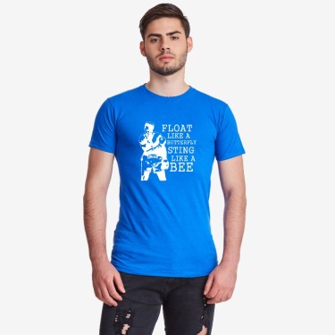 Tricou de barbat Float like a butterfly Sting like a bee - Muhammad Ali albastru Tricou de barbat Float like a butterfly Sting like a bee - Muhammad Ali albastru