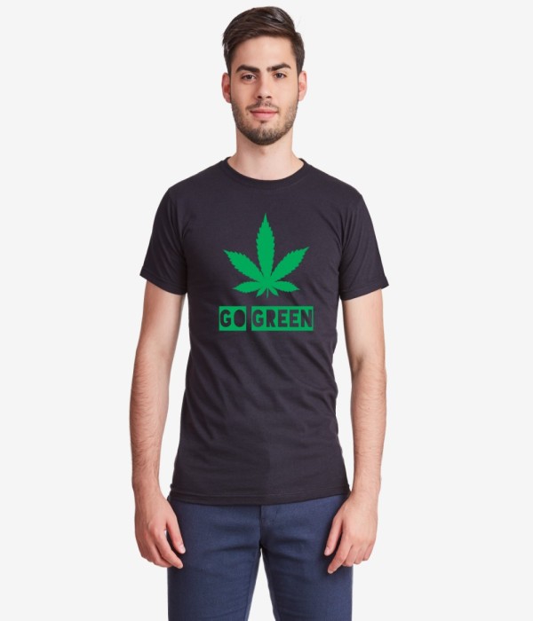 Tricou de barbat Go Green negru