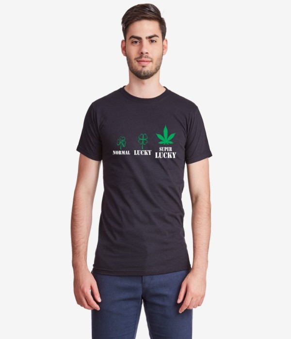 Tricou de barbat Super Lucky negru Tricou de barbat Super Lucky negru
