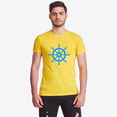 Tricou de barbat pe alb sau galben Rudder