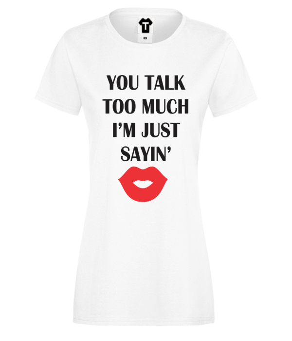 Tricou de dama alb Just Sayin Tricou de dama alb Just Sayin
