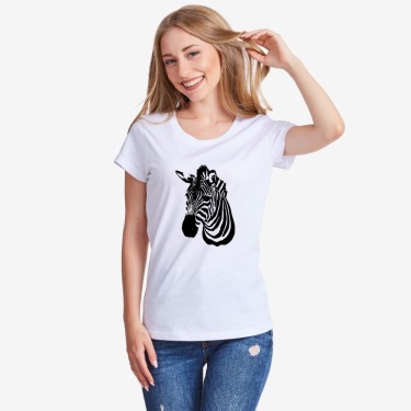 Tricou de dama Zebra alb Tricou de dama Zebra alb