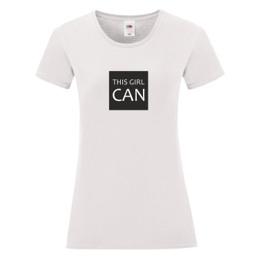 Tricou de femei pe alb sau negru This girl can