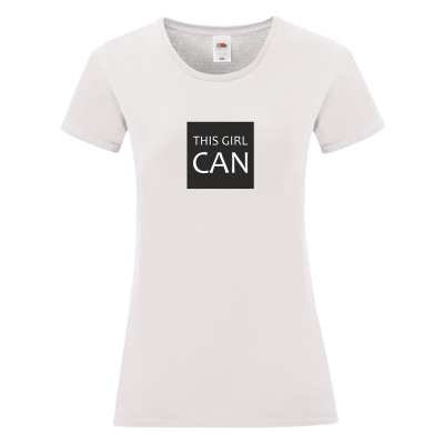 Tricou de femei pe alb sau negru This girl can