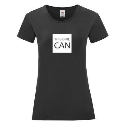 Tricou de femei pe alb sau negru This girl can