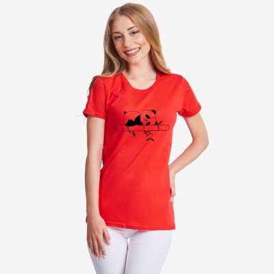 Tricou de dama pe negru sau pe rosu Sleeping Panda 2 Tricou de dama pe negru sau pe rosu Sleeping Panda 2
