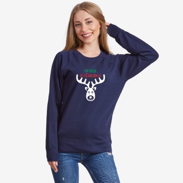 Bluza de dama pe gri sau albastru inchis Oh Deer it's Christmas