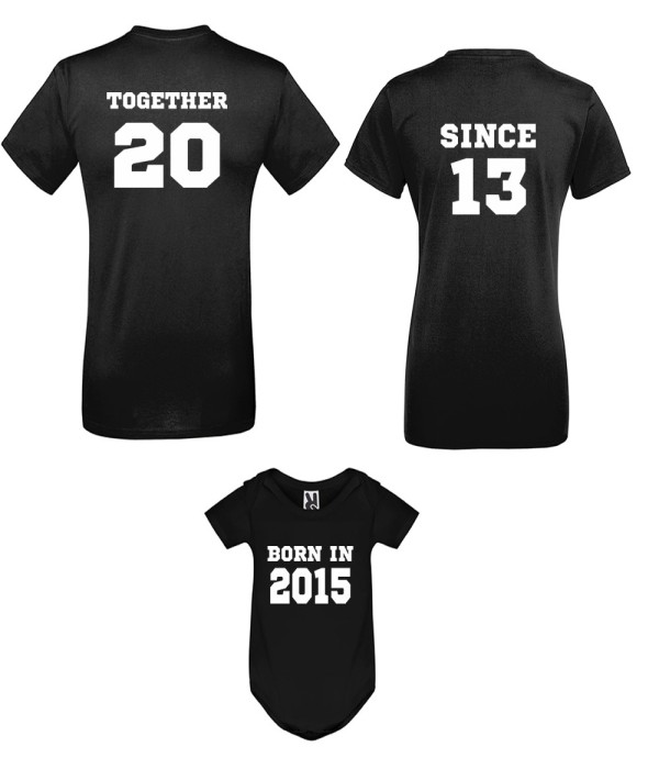 Set produse pe alb sau pe negru Together Since and Born in 