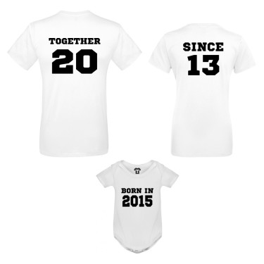 Set produse pe alb sau pe negru Together Since and Born in 