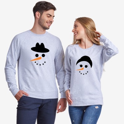 Bluze pentru cupluri pe gri sau albastru inchis Snow Couple Bluze pentru cupluri pe gri sau albastru inchis Snow Couple