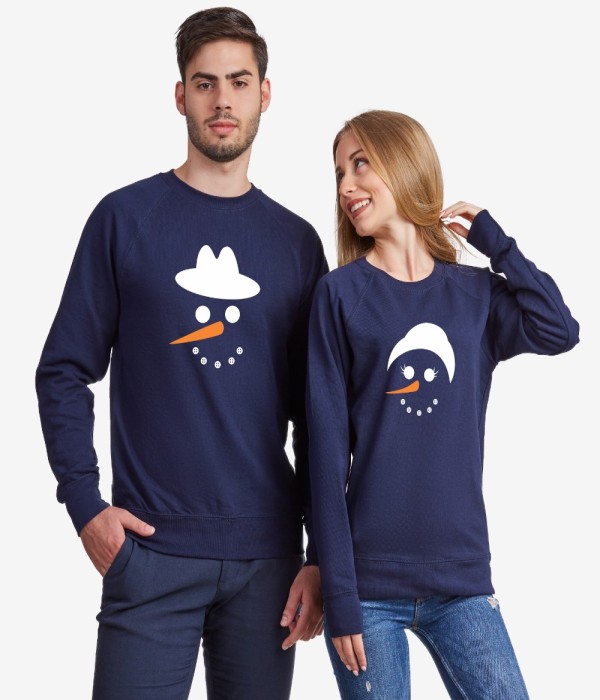 Bluze pentru cupluri pe gri sau albastru inchis Snow Couple Bluze pentru cupluri pe gri sau albastru inchis Snow Couple