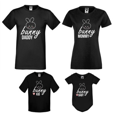 Set pentru familie pe alb sau negru Bunny Family Set pentru familie pe alb sau negru Bunny Family