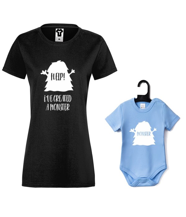 Set tricou de dama si body bebelusi Help! I have created a monster