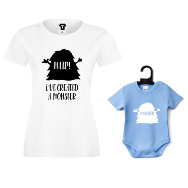 Set tricou de dama si body bebelusi Help! I have created a monster