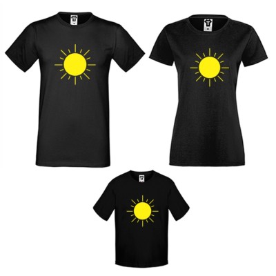Set tricouri pentru familie Sun Family Set tricouri pentru familie Sun Family