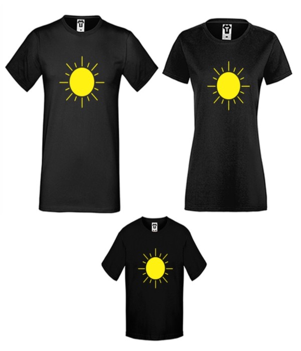 Set tricouri pentru familie Sun Family Set tricouri pentru familie Sun Family