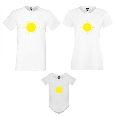 Set pentru familie pe alb sau negru Sun Family Set pentru familie pe alb sau negru Sun Family