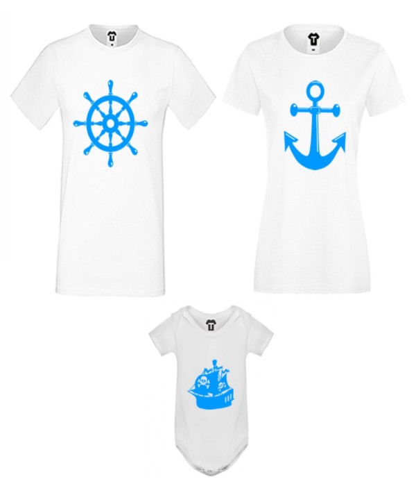 Set pentru familie pe alb si negru Anchor, Rudder and Ship Set pentru familie pe alb si negru Anchor, Rudder and Ship