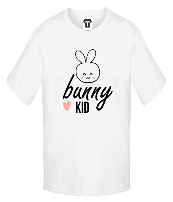 Tricou pentru copii pe alb sau negru Bunny Kid Tricou pentru copii pe alb sau negru Bunny Kid