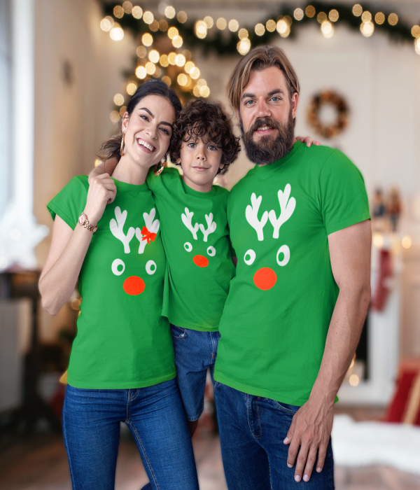 Set de Crăciun pentru familie pe verde Christmas Elk Set de Crăciun pentru familie pe verde Christmas Elk