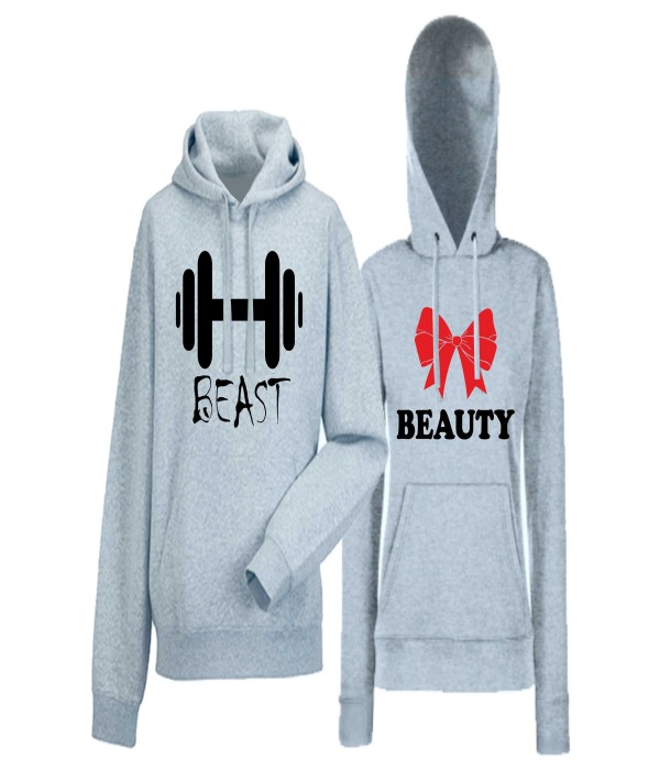 Hanorace pentru Cupluri Beast and Beauty Hanorace pentru Cupluri Beast and Beauty
