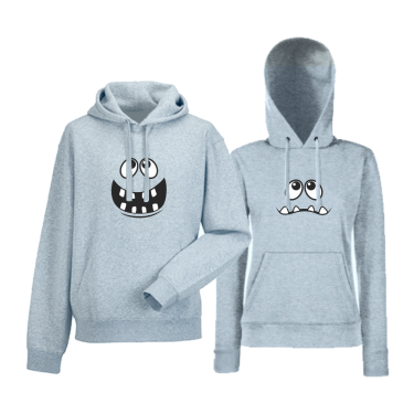 Set hanorace pentru cupluri gri Smile