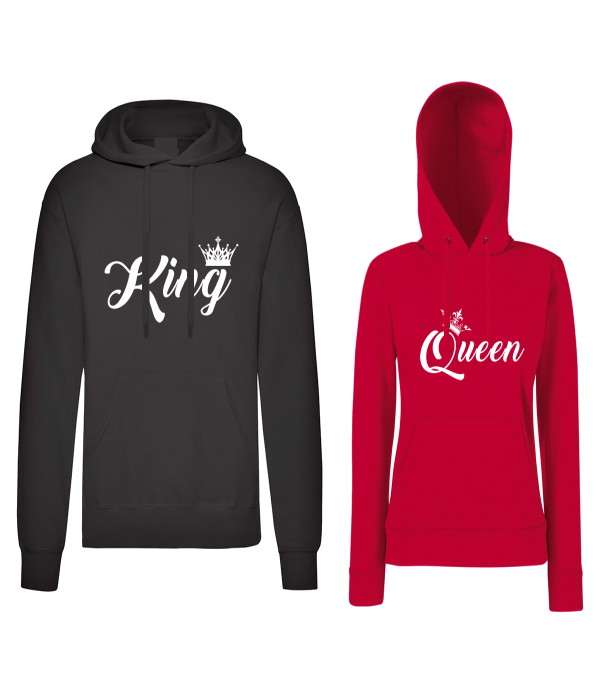 Hanorace pentru cupluri King and Queen Hanorace pentru cupluri King and Queen