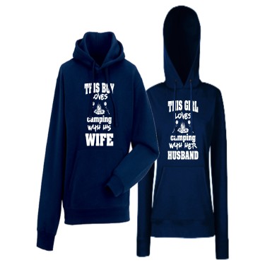 Hanorace pentru Cupluri Camping Boy loves his wife navy Hanorace pentru Cupluri Camping Boy loves his wife navy