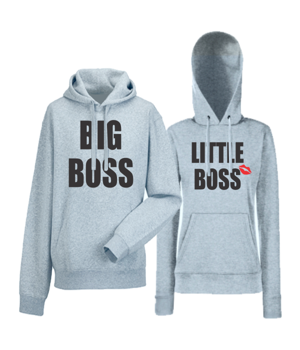 Hanorace pentru Cupluri Big and Little Boss Hanorace pentru Cupluri Big and Little Boss