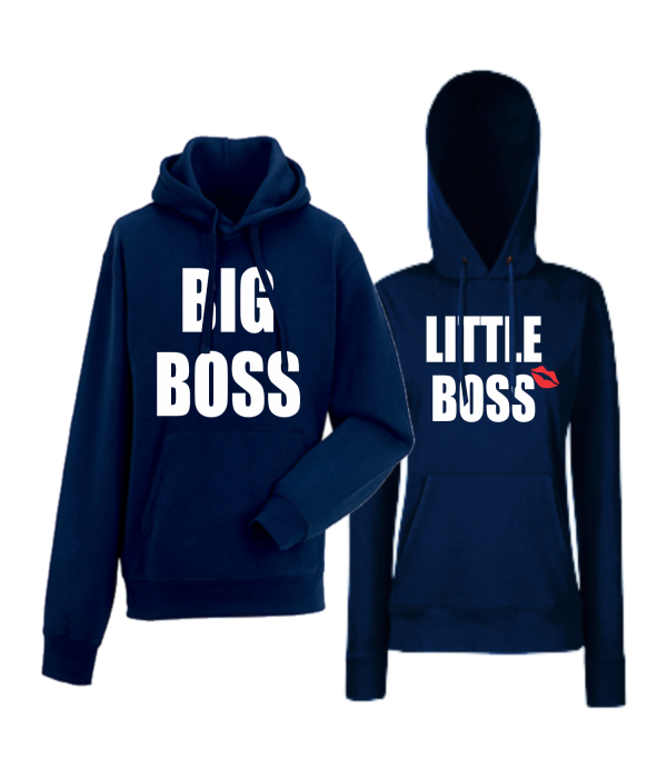 Hanorace pentru Cupluri Big and Little Boss Hanorace pentru Cupluri Big and Little Boss