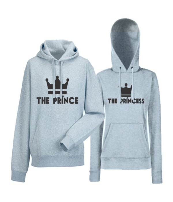 Set hanorace pentru cupluri gri The Prince - The Princes