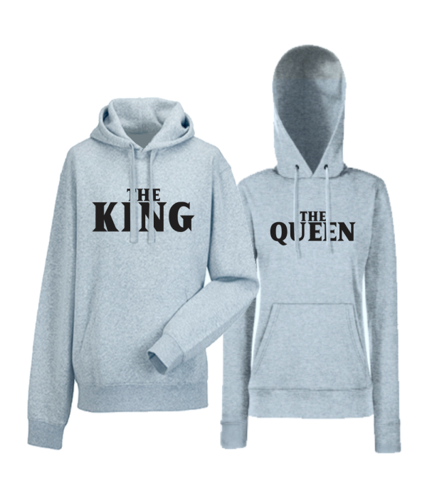Set hanorace pentru cupluri gri The King