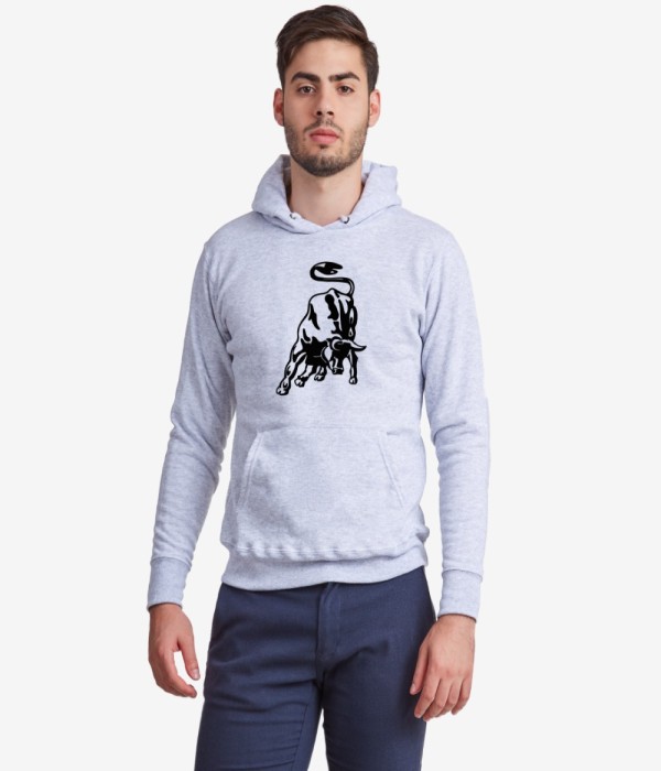 Hanorac de barbat gri Bull