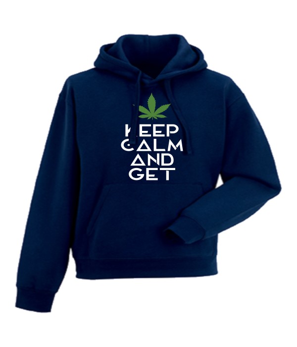 Hanorac pentru Barbati Keep Kalm and Get High navy