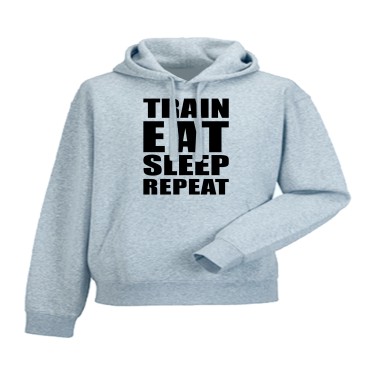 Hanorac pentru Barbati Train, Eat, Sleap gri Hanorac pentru Barbati Train, Eat, Sleap gri