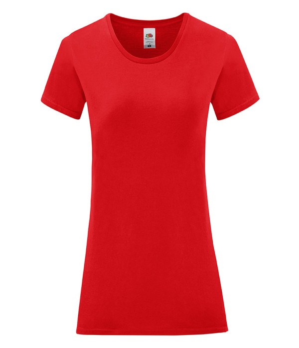 Tricou de dama din 100% bumbac rosu Tricou de dama din 100% bumbac rosu