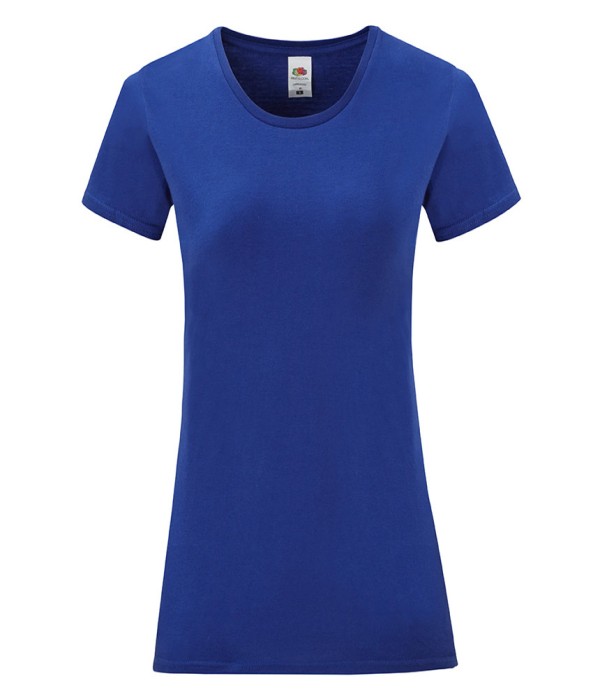 Tricou de dama din 100% bumbac pe albastru