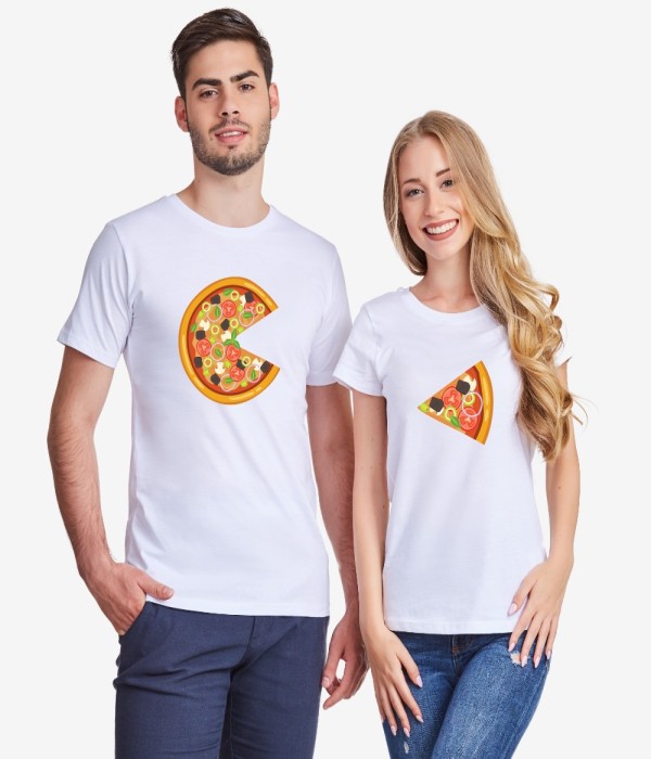 Tricouri pentru cupluri Pizza Slices