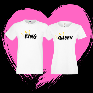 Tricouri pentru cuplu King & Queen 2022