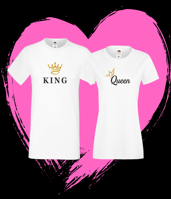 Tricouri pentru cuplu King & Queen 5 Tricouri pentru cuplu King & Queen 5