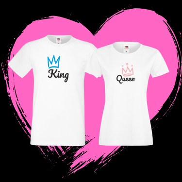 Tricouri pentru cuplu King & Queen 6 Tricouri pentru cuplu King & Queen 6