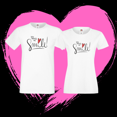 Tricouri pentru cuplu You make me smile! Tricouri pentru cuplu You make me smile!