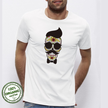 Tricou de barbati Hipster Skull