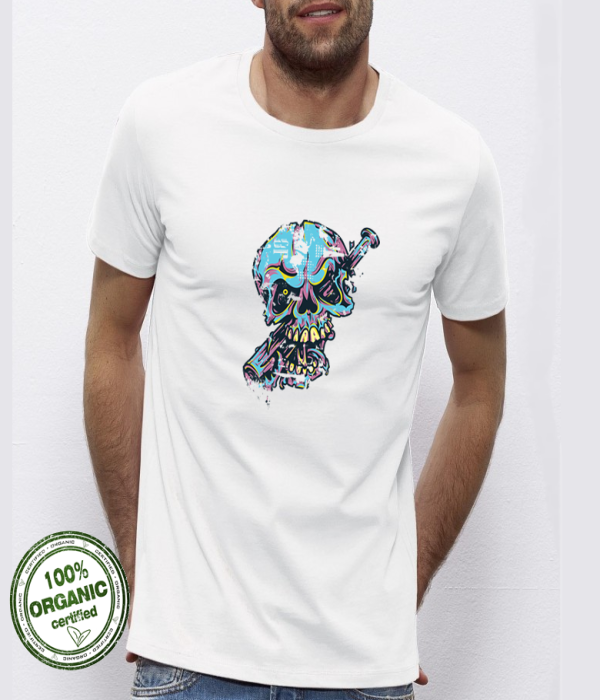 Tricou de barbati Blue Skull