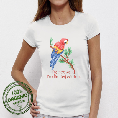 Tricou de dama alb I am not Weird 3