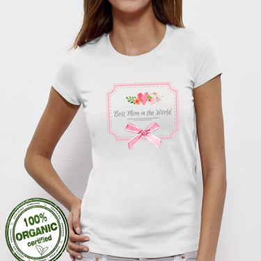 Tricou de dama alb Best Mom In The World Vintage 
