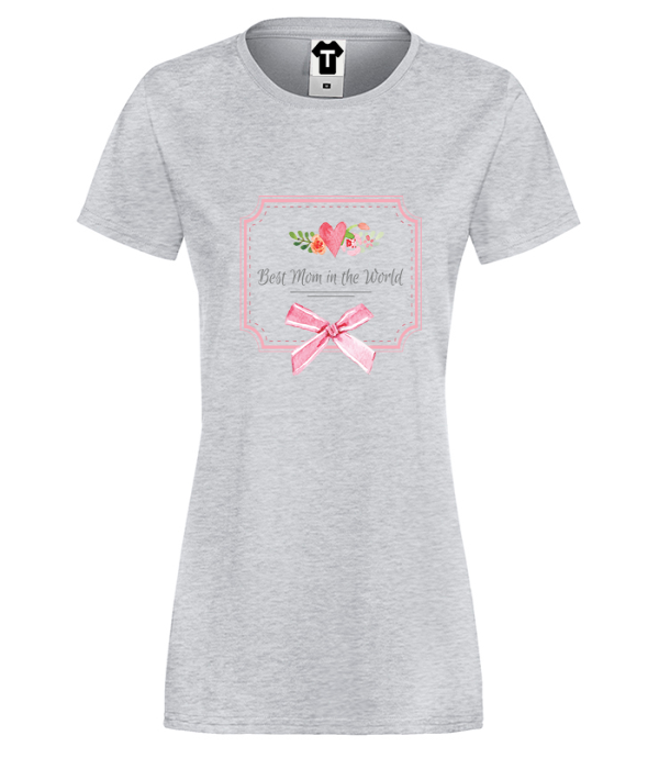 Tricou de dama alb Best Mom In The World Vintage Tricou de dama alb Best Mom In The World Vintage